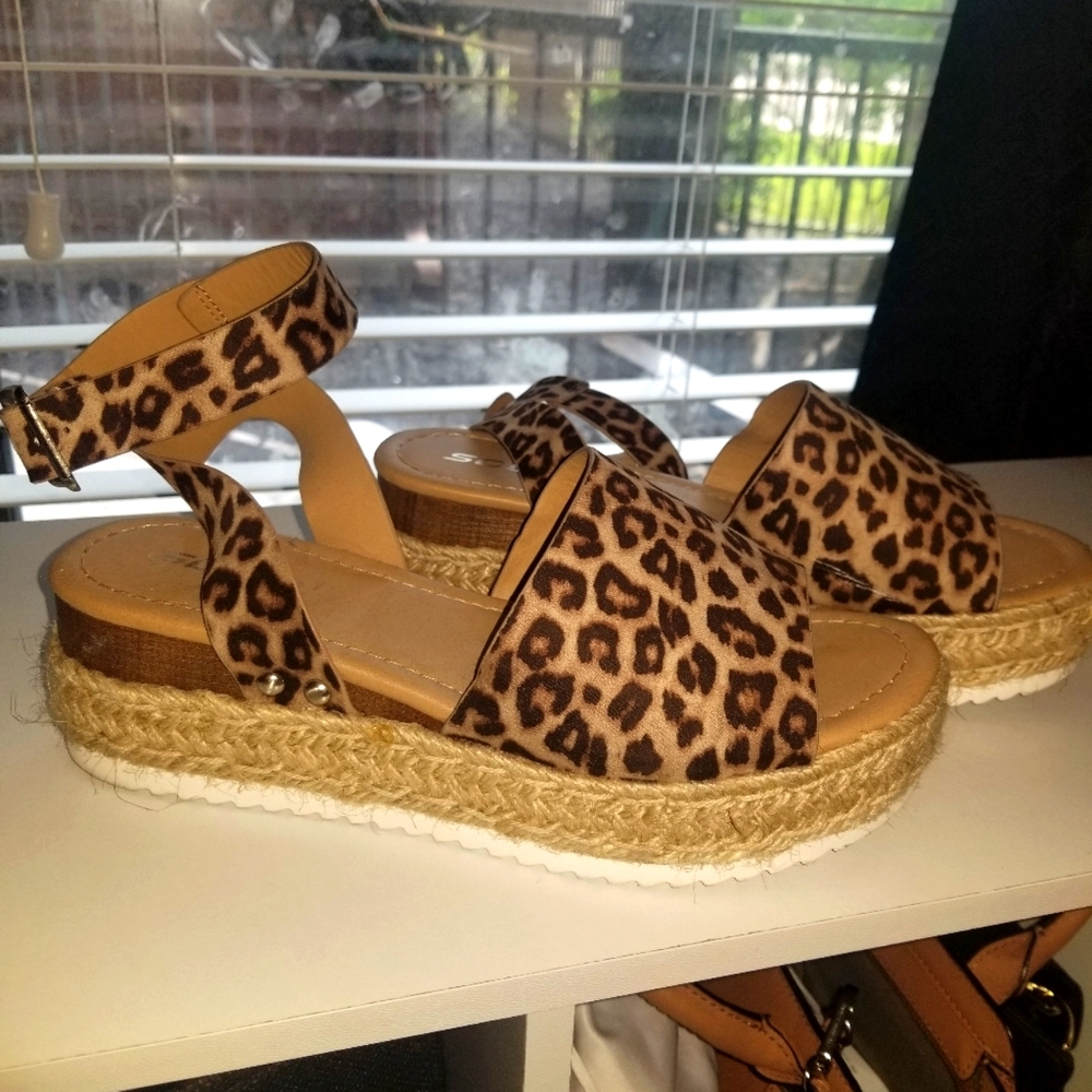 Leopard Espadrille Sandals